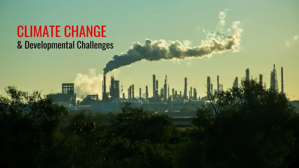 Feature Image for post on Climate Change Vs Development