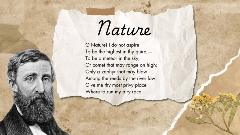 Poem on Nature By Henry David Thoreau