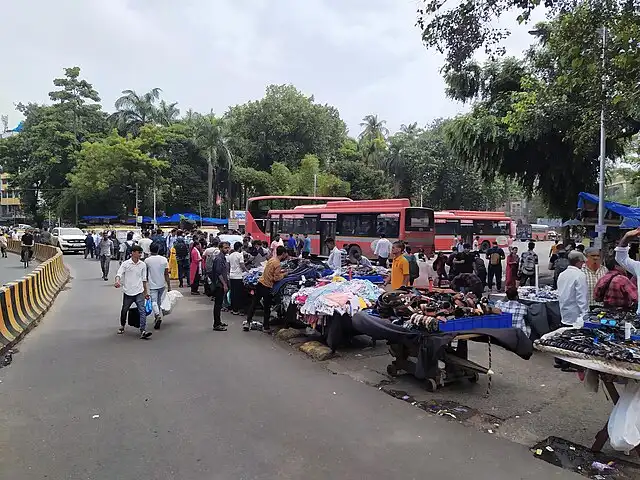 Encroachment of walkways by street vendors make Walking inaccessible for pedestrians. 